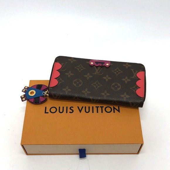 Authentic LOUIS VUITTON M61364 Monogram zippywallet totem Long Wallet MonogramCa - Picture 3 of 16